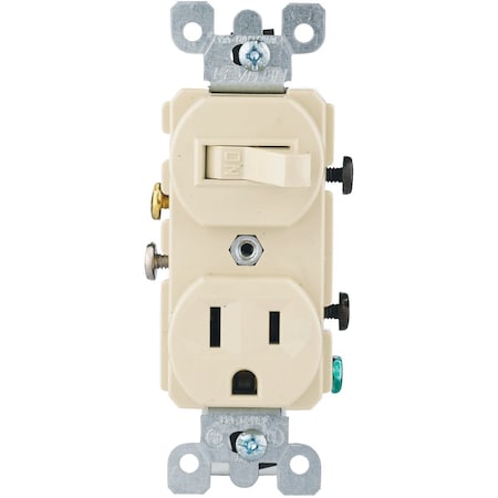 Leviton Ivory 15A Heavy-Duty Switch & Outlet 52250IS